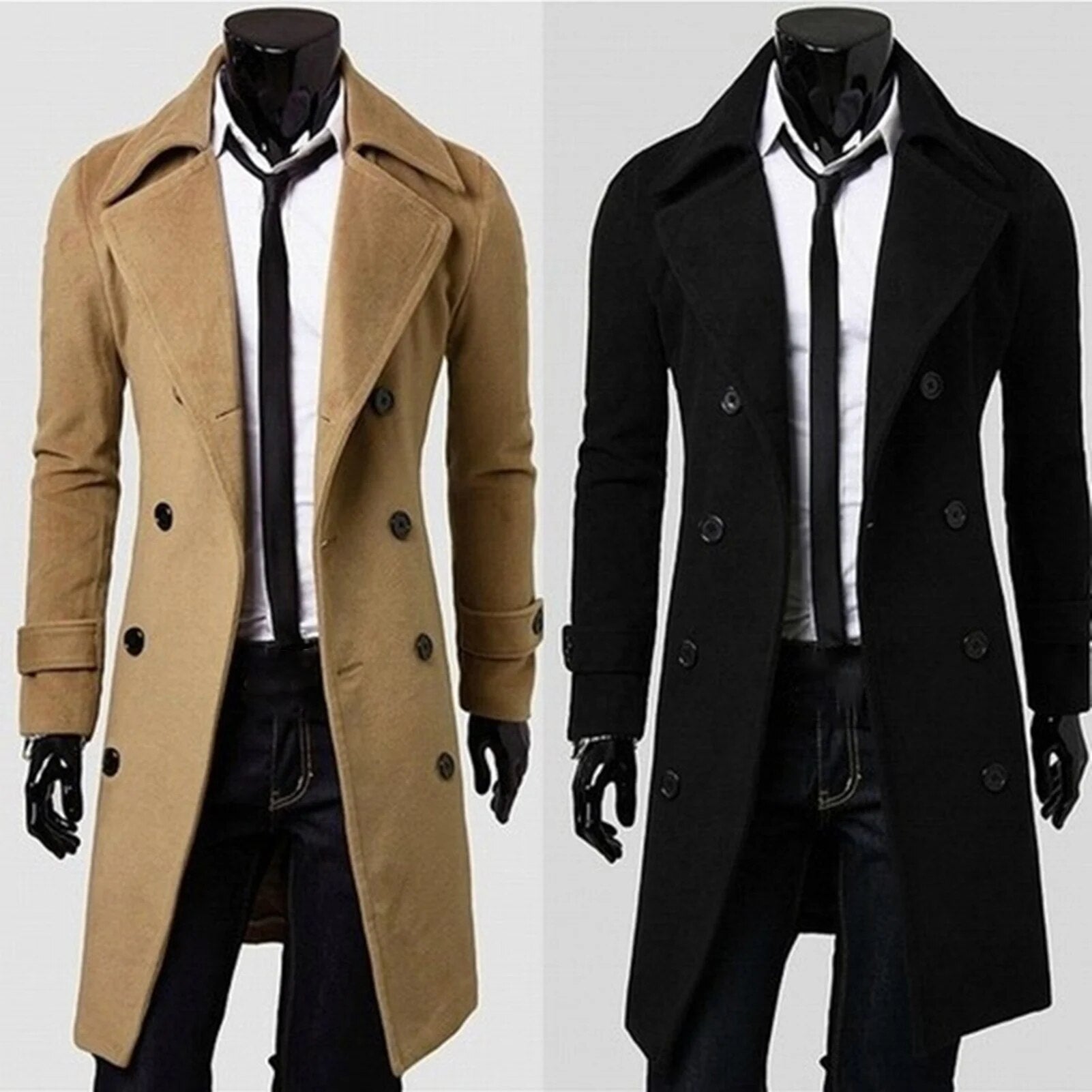 Henrik - Trench coat Veste coupe-vent avec double rangée de boutons