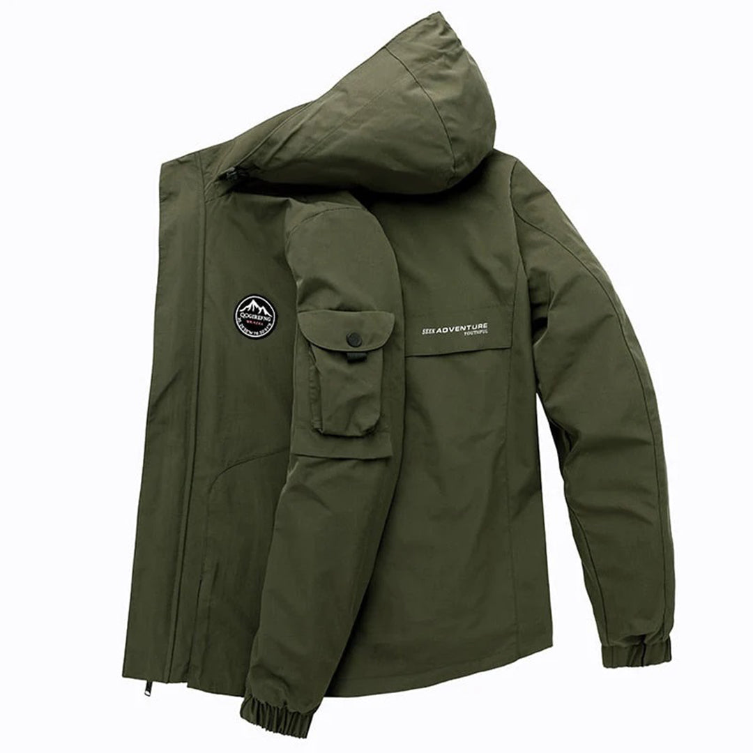 Cholo - Veste bombardier à capuche durable et imperméable pour hommes