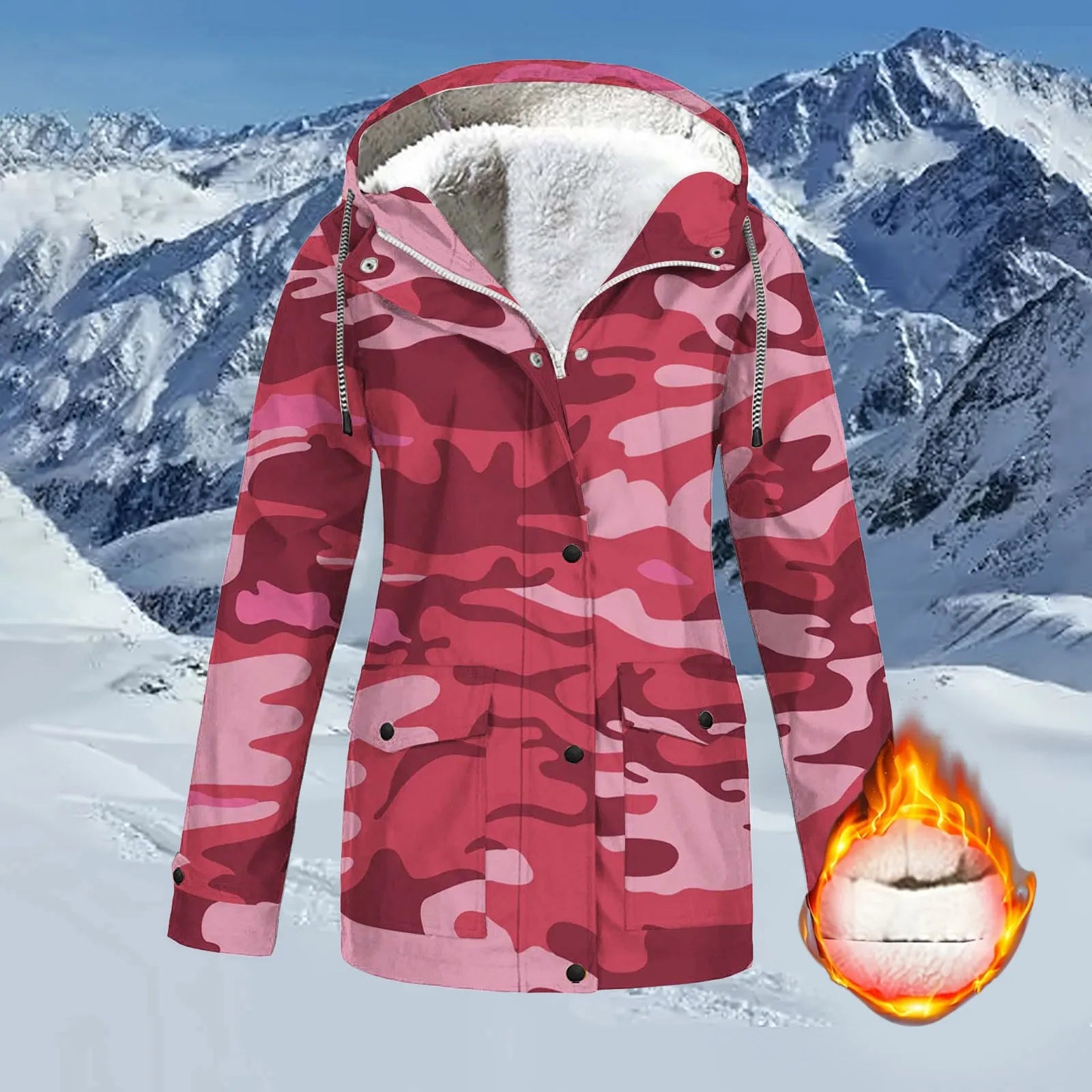 Diantha - Veste d'hiver polaire pour femmes - coupe-vent et imperméable