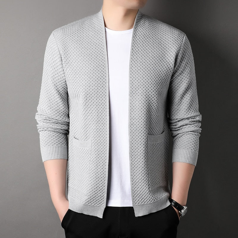 Edwin - Cardigan élégant avec poches pour hommes