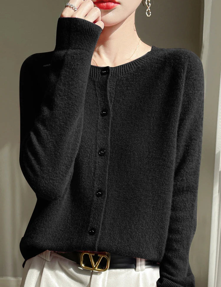 Bellatrix - Élégant cardigan en laine mérinos