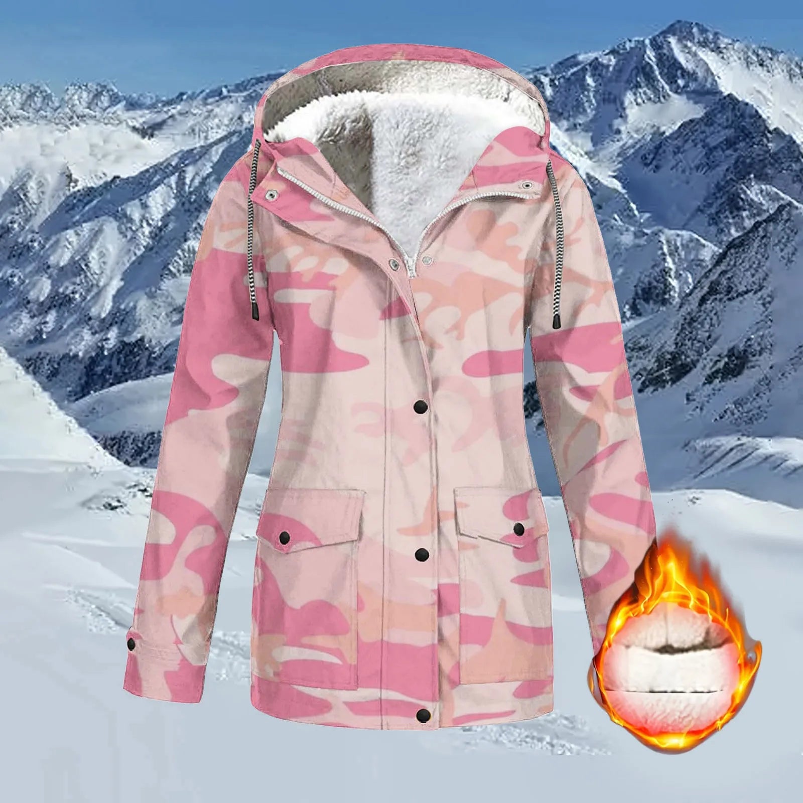 Diantha - Veste d'hiver polaire pour femmes - coupe-vent et imperméable