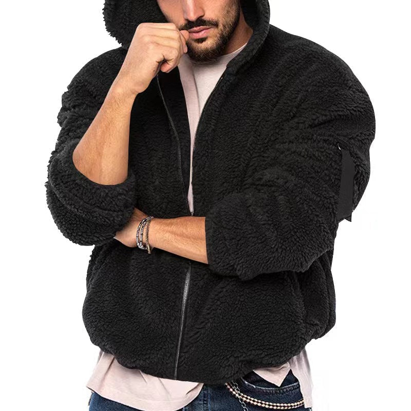 Jadeon - Manteau d'hiver teddy décontracté pour hommes