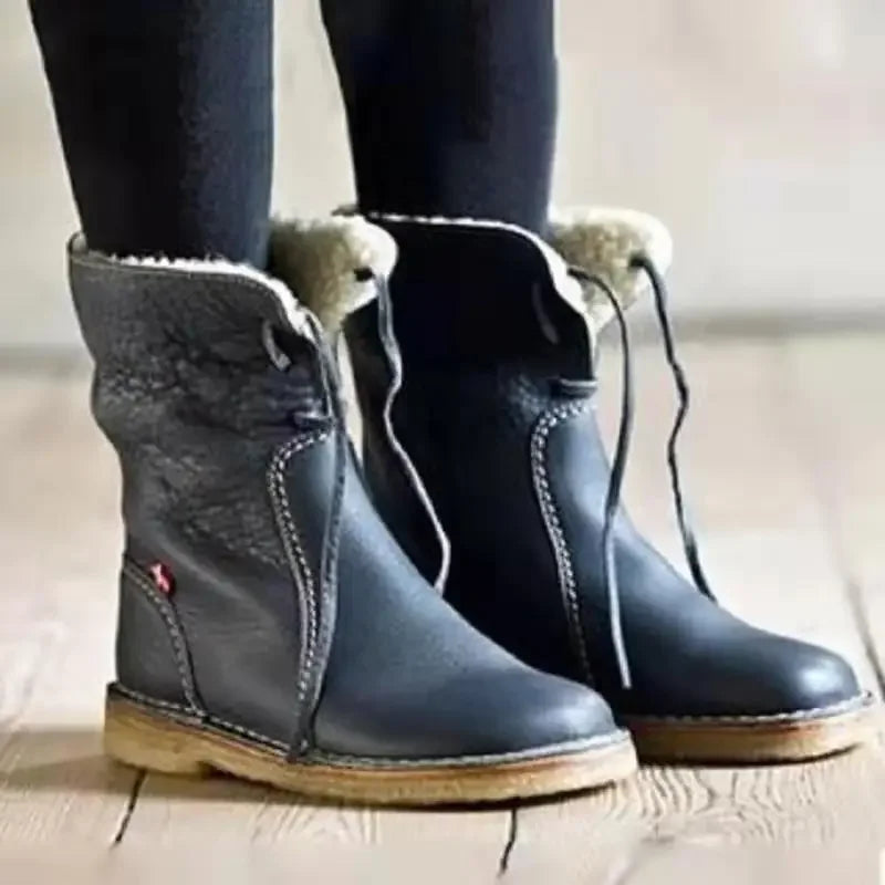 Martina - Bottes en cuir avec doublure en polaire