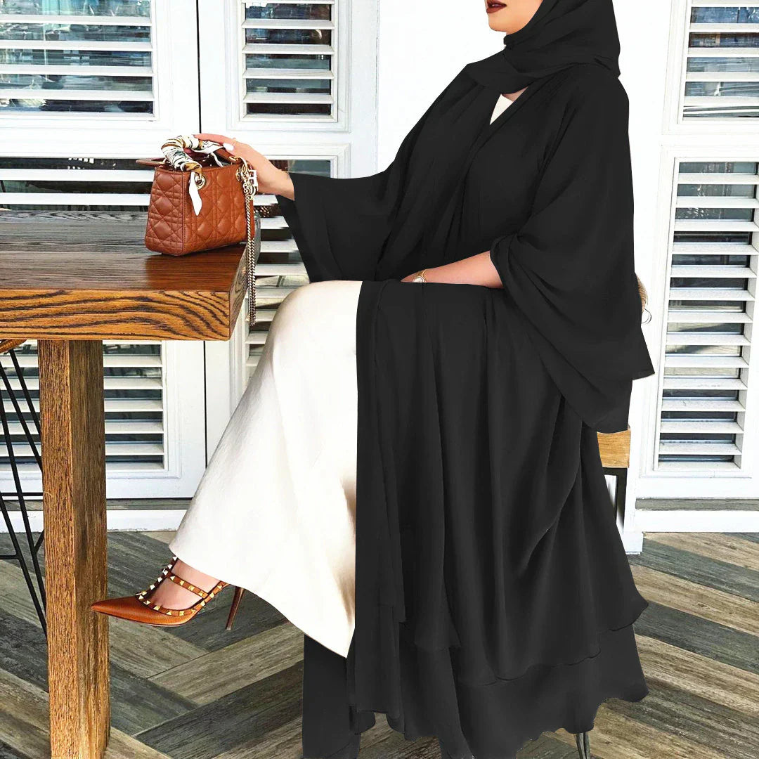 Coleen - Abaya Amina ouverte avec Hijab