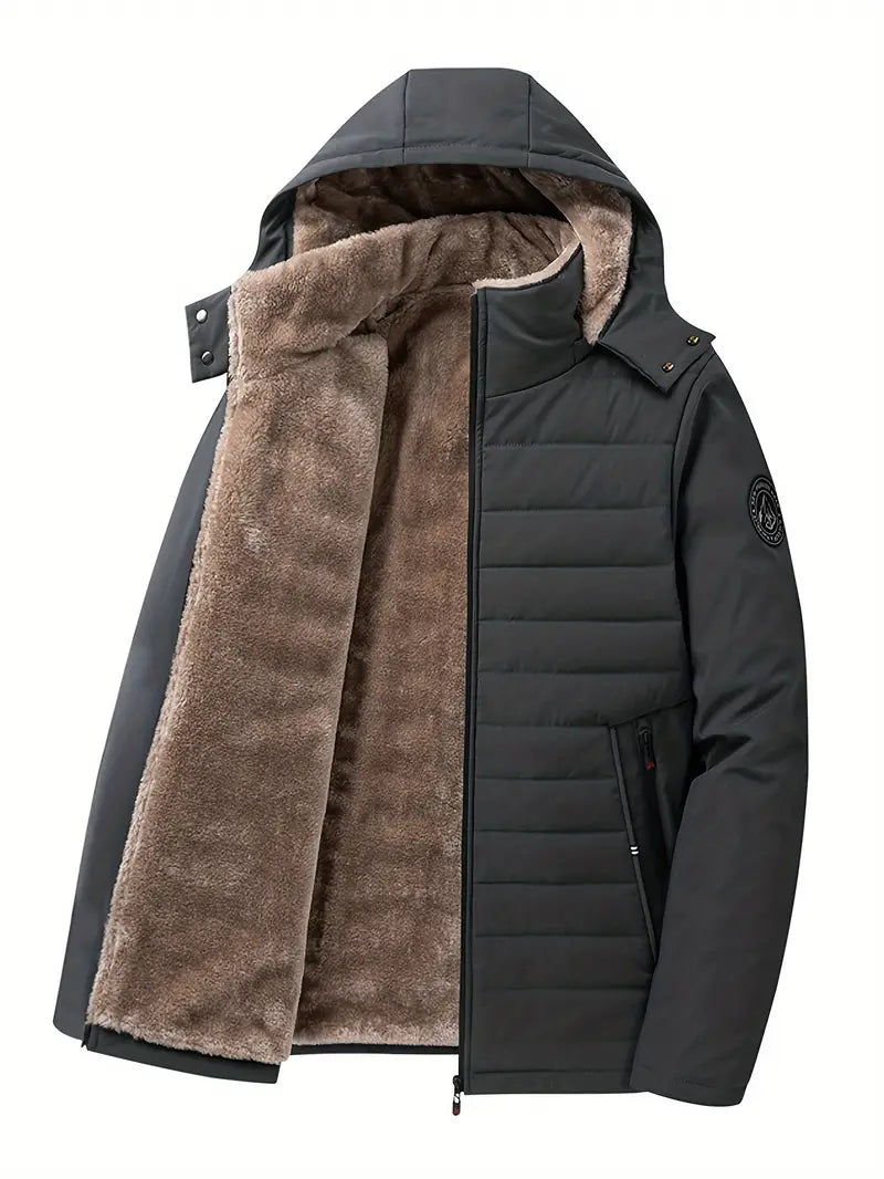 Travis - Manteau d'hiver stylé pour hommes - Veste rembourrée en polaire avec capuche