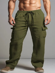 Michael - Pantalon en lin baggy pour hommes