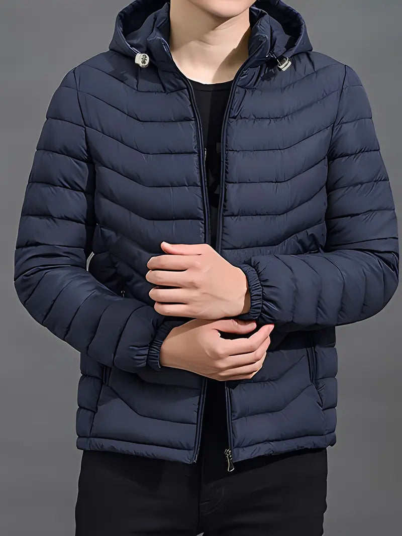 Isaac - Manteau d'hiver élégant pour hommes - Veste matelassée avec capuche et poches