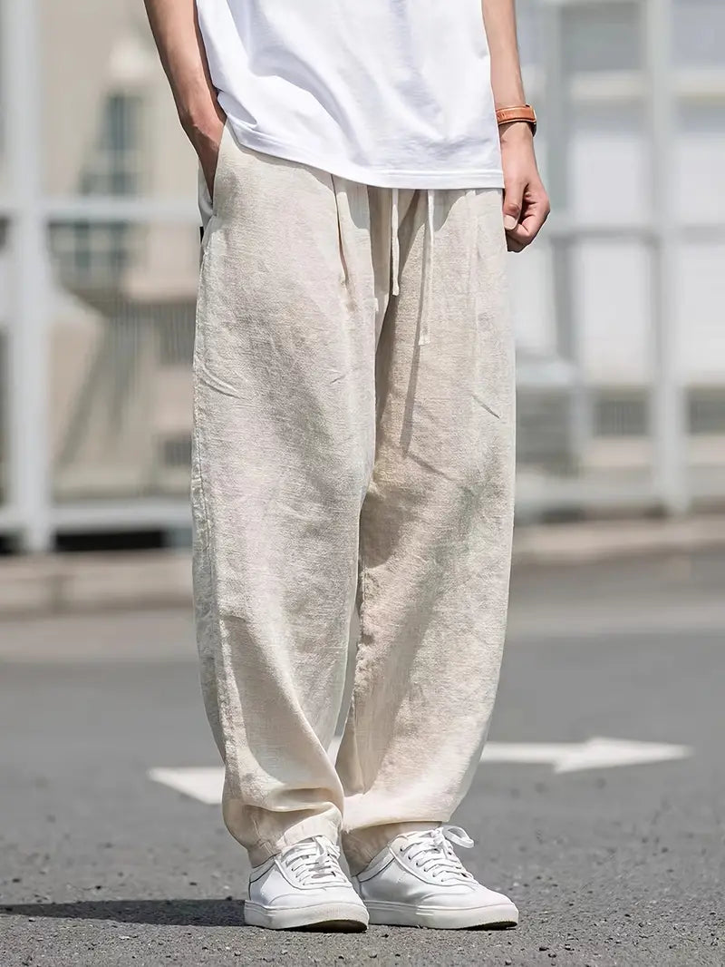 Darren - Pantalon en lin baggy pour hommes