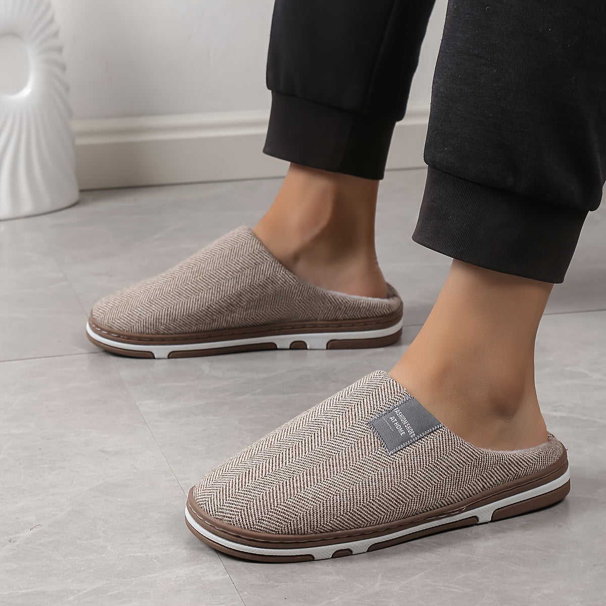 Jorian - Chaussons d'Intérieur Chauds pour Hommes