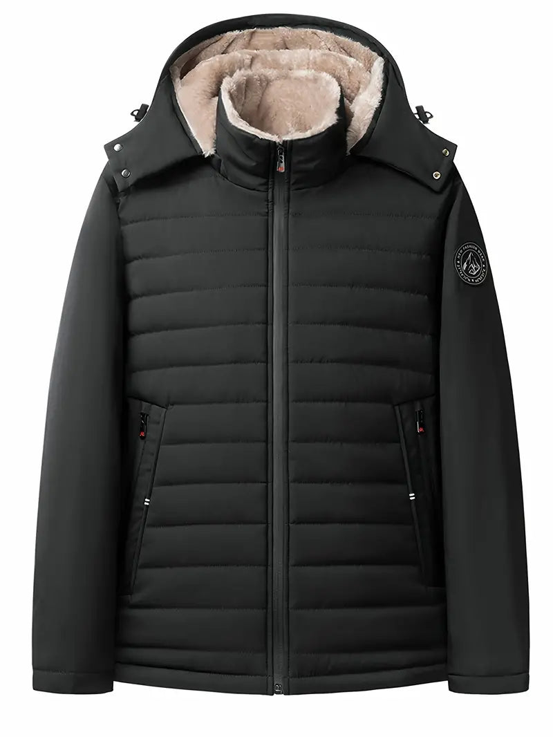 Travis - Manteau d'hiver stylé pour hommes - Veste rembourrée en polaire avec capuche