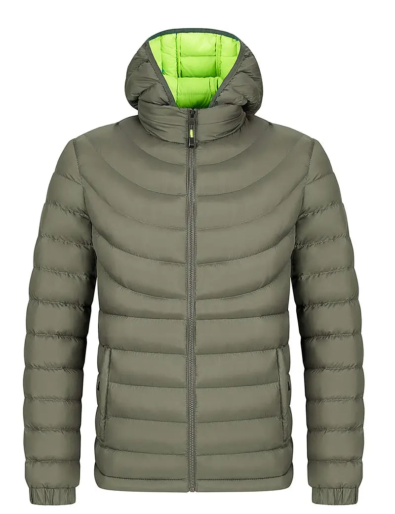 Wilbur - Veste matelassée pliable pour hommes avec col montant pour l'automne et l'hiver