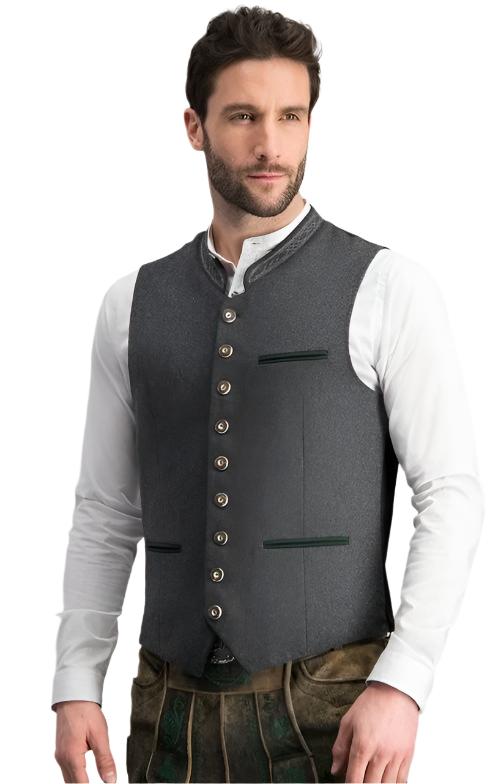 Theron - Gilet gris élégant et classique pour hommes