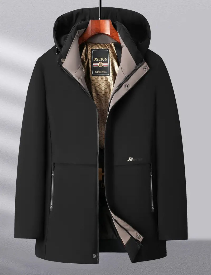 Jericho - Manteau d'hiver matelassé avec capuche pour hommes - Veste chaude avec fermeture éclair et poches