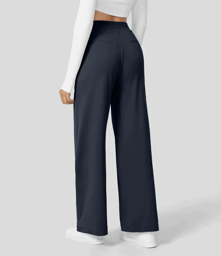 Celira - Pantalon stretch taille haute avec jambe droite