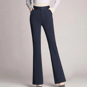 Adelina - Pantalon slim évasé taille haute