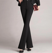 Adelina - Pantalon slim évasé taille haute