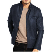 Basty - Veste en cuir coupe-vent pour hommes