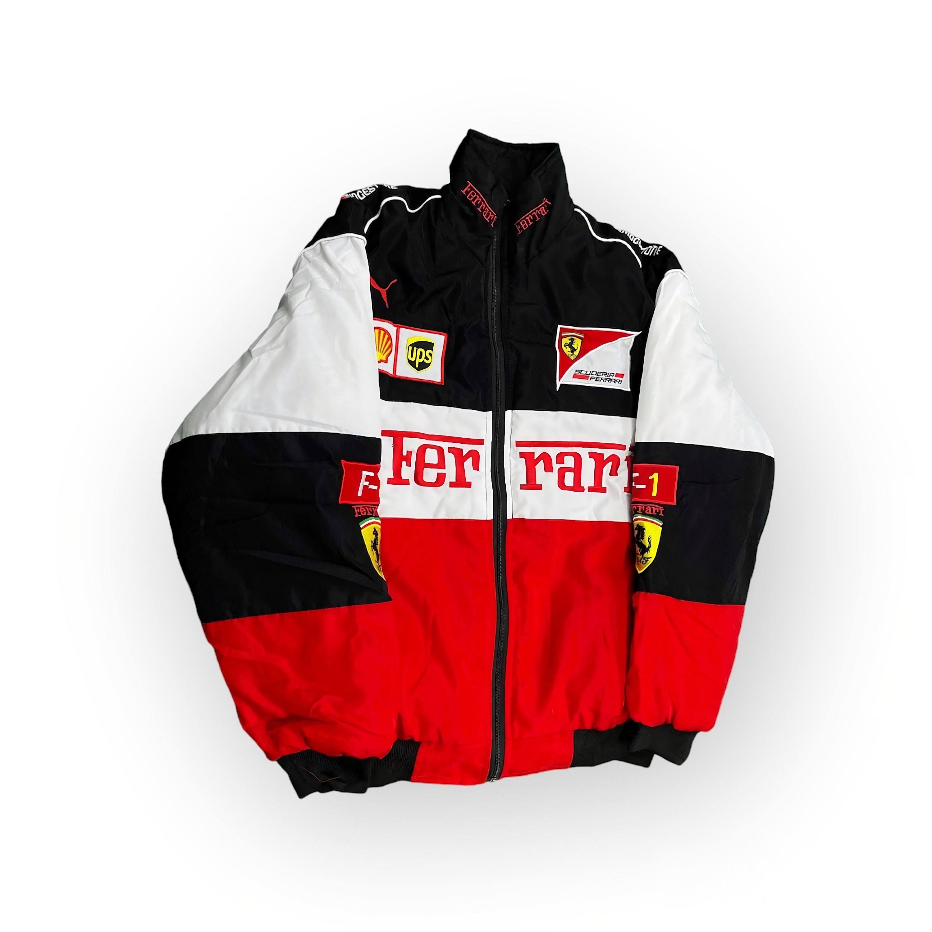 Frankie - Veste de course rétro pour hommes et femmes avec motif Ferrari - Style vintage