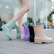 Clemira - Bottes de pluie mi-hautes imperméables et élégantes pour femmes