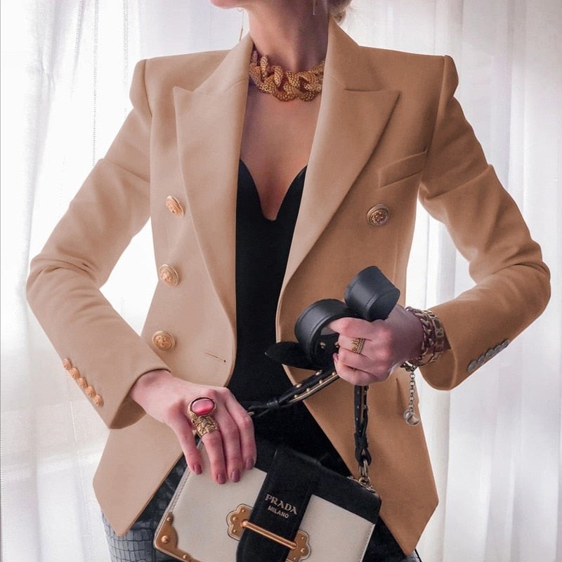 Donatella - Elégant blazer de créateur avec boutons dorés