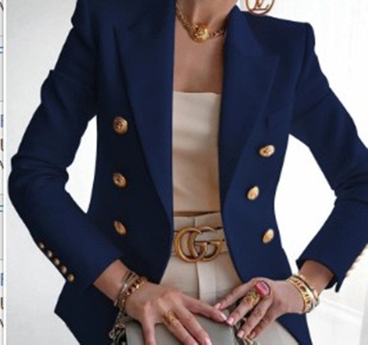 Donatella - Elégant blazer de créateur avec boutons dorés