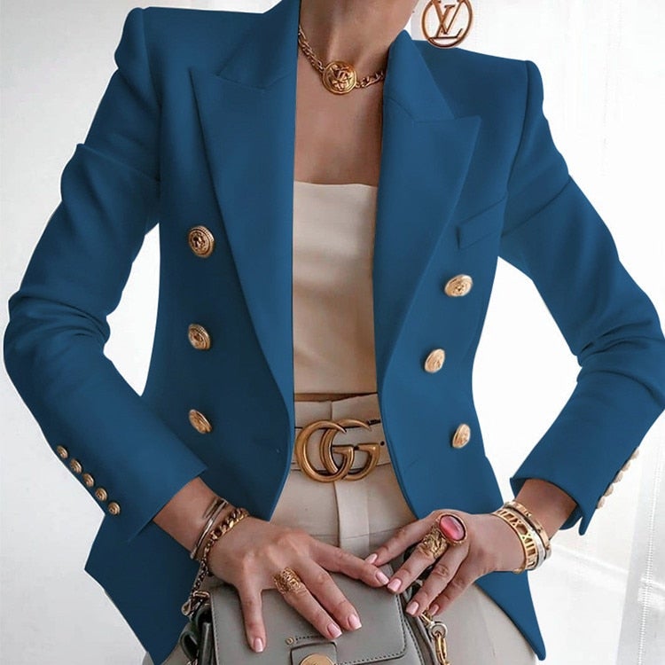 Donatella - Elégant blazer de créateur avec boutons dorés