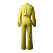 Georgia - Couleur pure Demi-col Jumpsuits