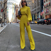 Georgia - Couleur pure Demi-col Jumpsuits