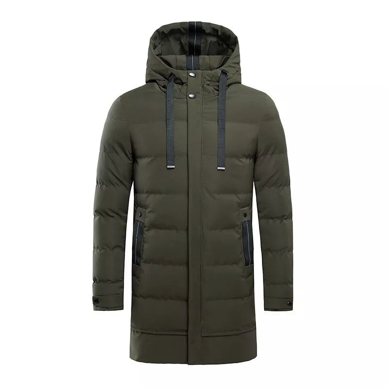 Ziven - Veste parka classique coupe-vent et imperméable avec capuche épaisse