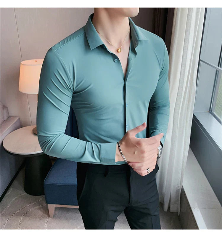 Einar - Chemise élastique sans couture pour homme