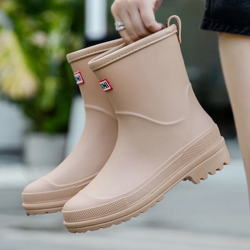 Clemira - Bottes de pluie mi-hautes imperméables et élégantes pour femmes