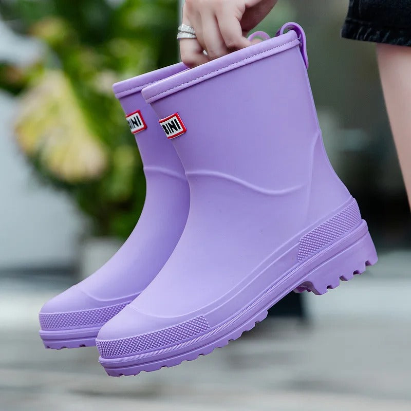 Clemira - Bottes de pluie mi-hautes imperméables et élégantes pour femmes