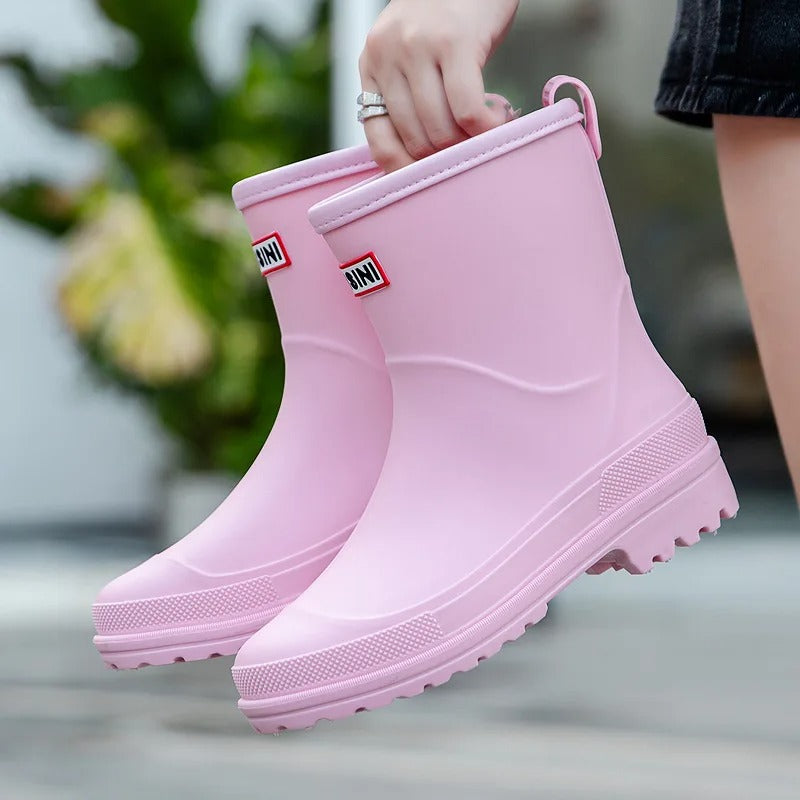 Clemira - Bottes de pluie mi-hautes imperméables et élégantes pour femmes