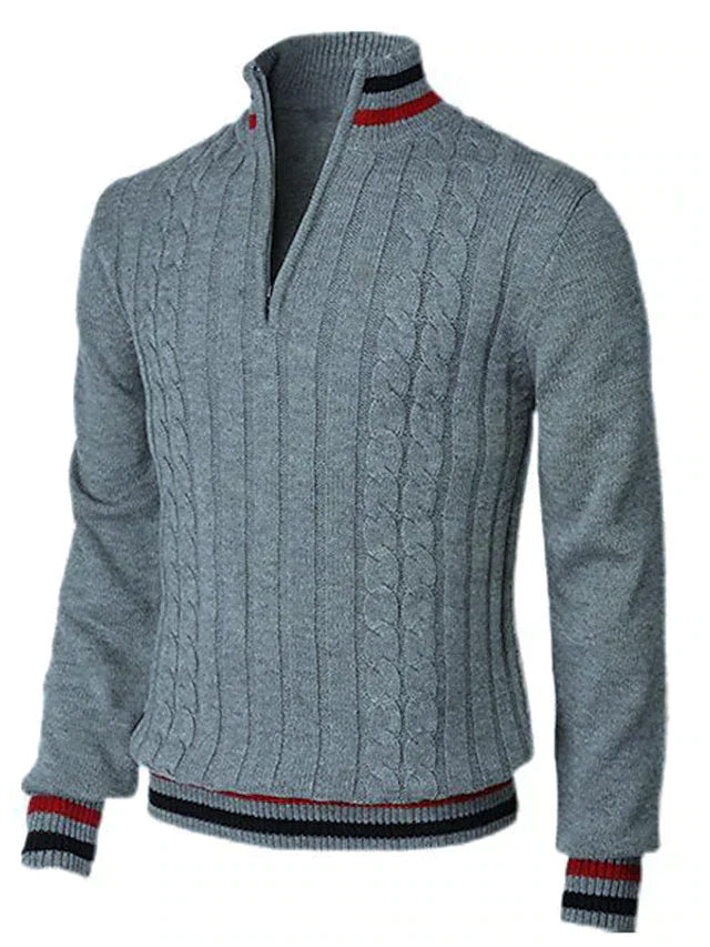 Gray - Sweatshirt zippé pour hommes